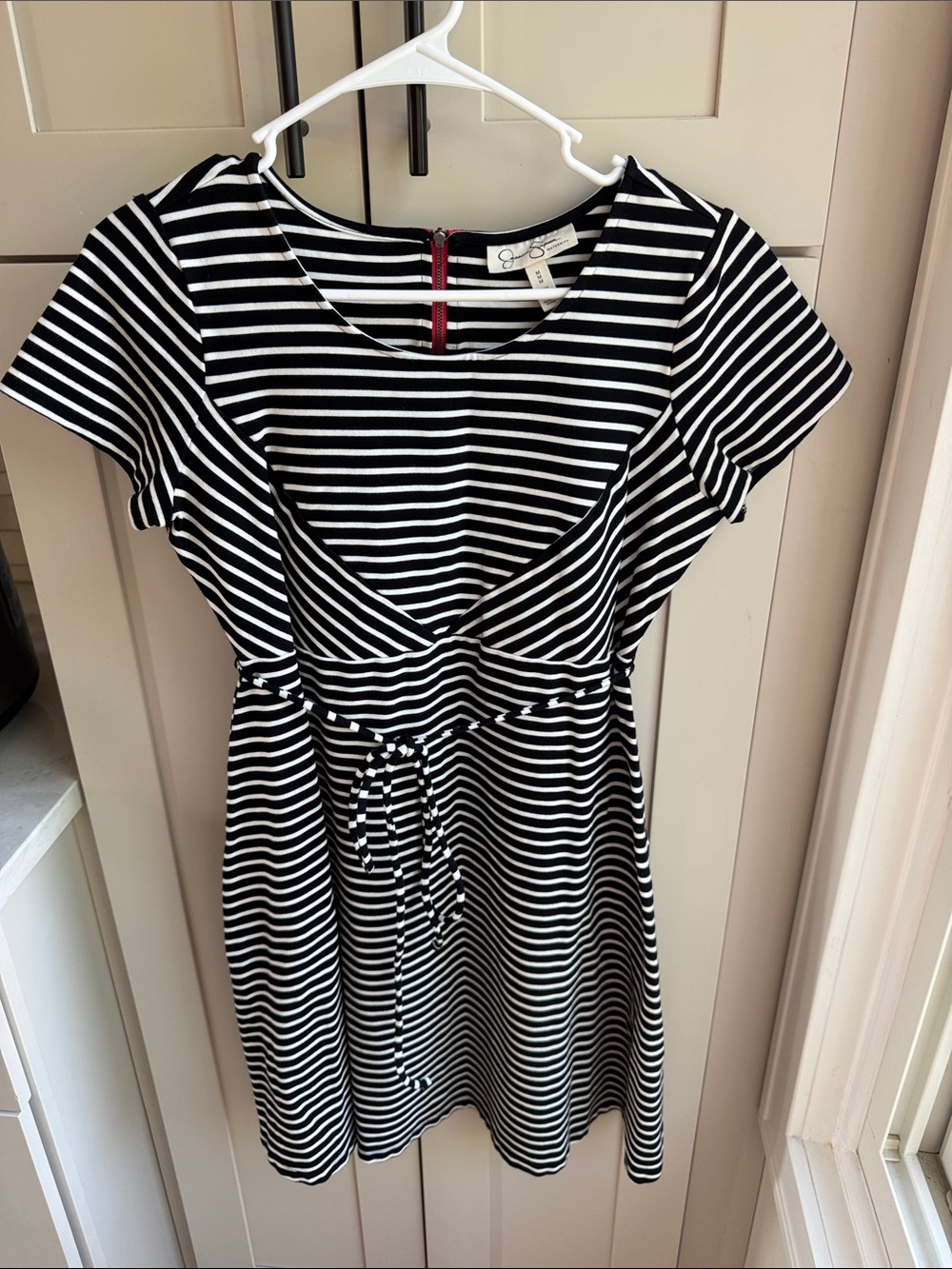 Jessica Simpson Maternity Medium Black & White Striped Dress